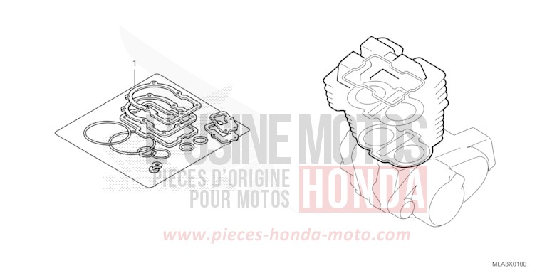 GASKET KIT A for CMX 1100 "Rebel" BORDEAUX RED METALLIC (R337) from 2021